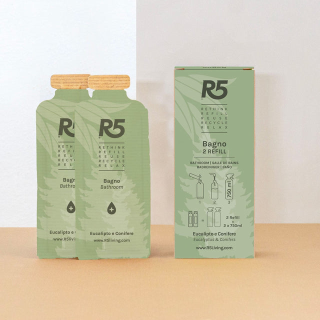 Detergente solubile per bagno anticalcare in refill R5 Living