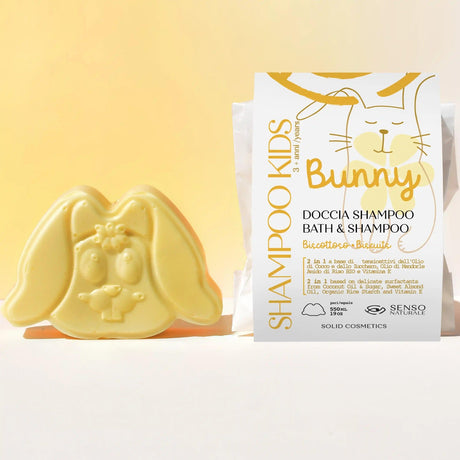 doccia shampoo solido per bambini bunny biscotto senso naturale