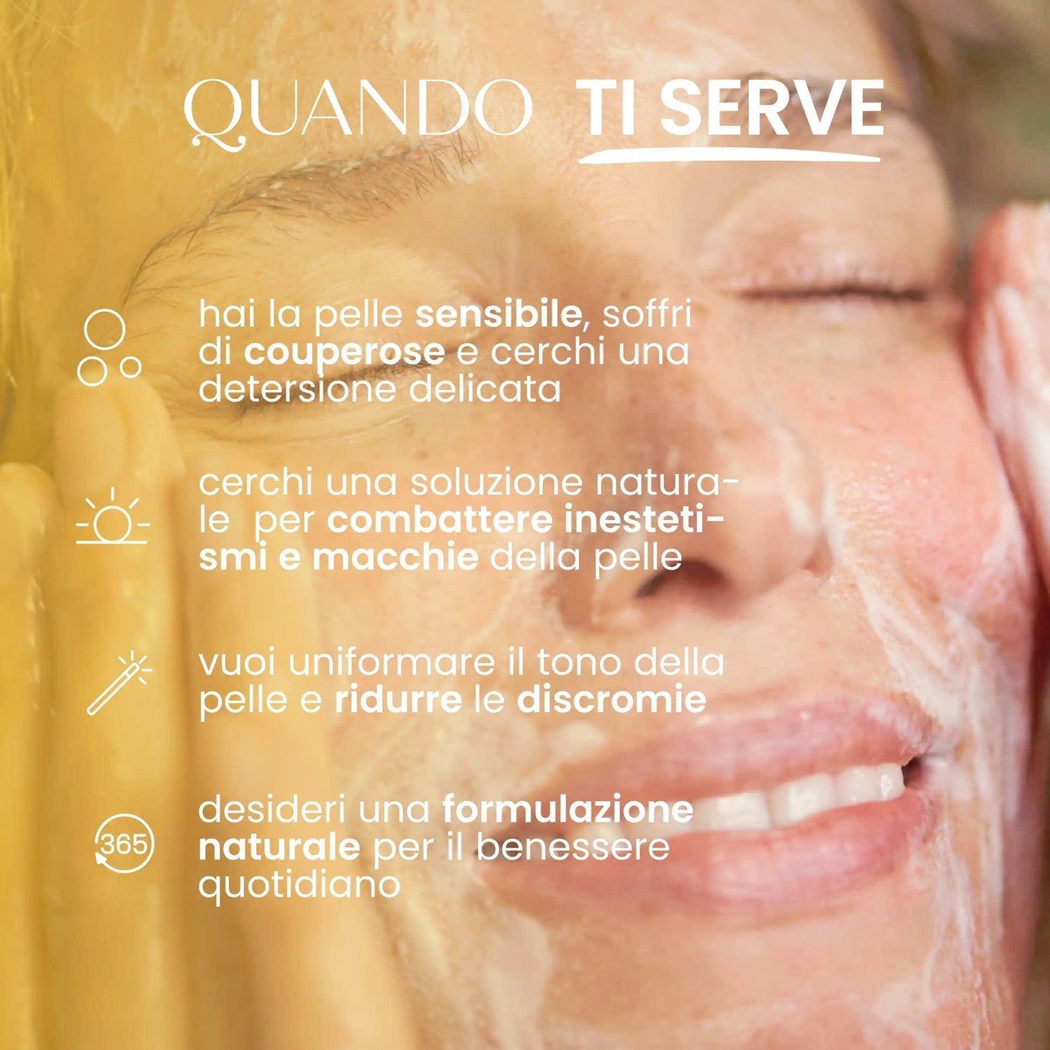 Detergente mousse viso solida illuminante SENSO NATURALE