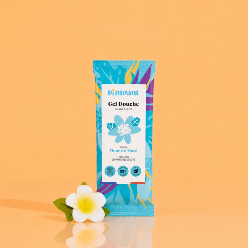 gel doccia in polvere solubile in acqua profumo fiori di tiare pimpant