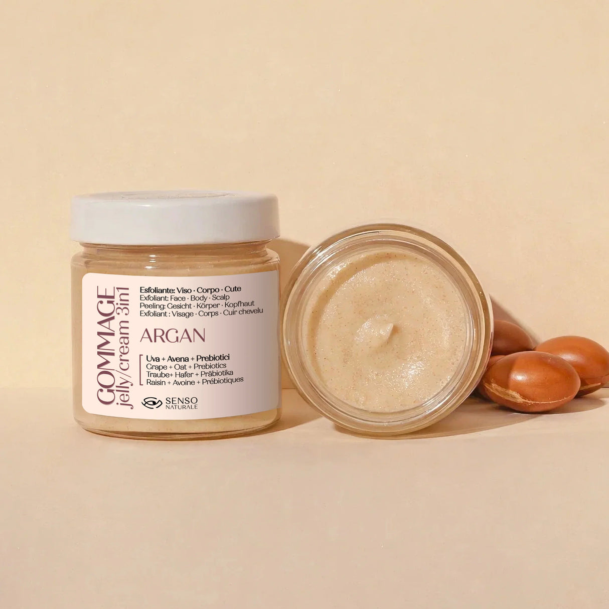 gommage per viso e corpo argan elasticizzante senso naturale