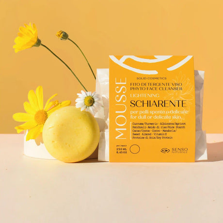 mousse detergente solida schiarente senso naturale