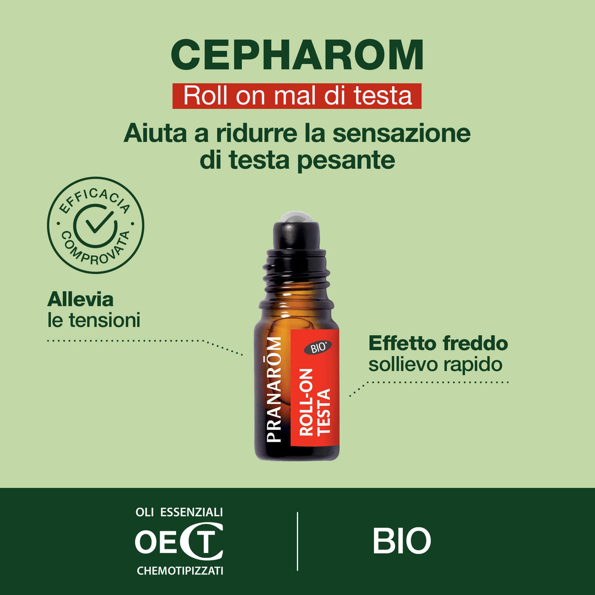 Roll on per mal di testa Pranarom