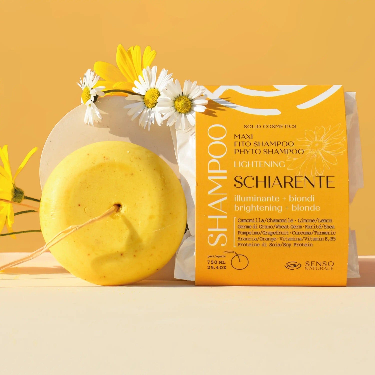 shampoo solido illuminante schiarente per capelli biondi senso naturale
