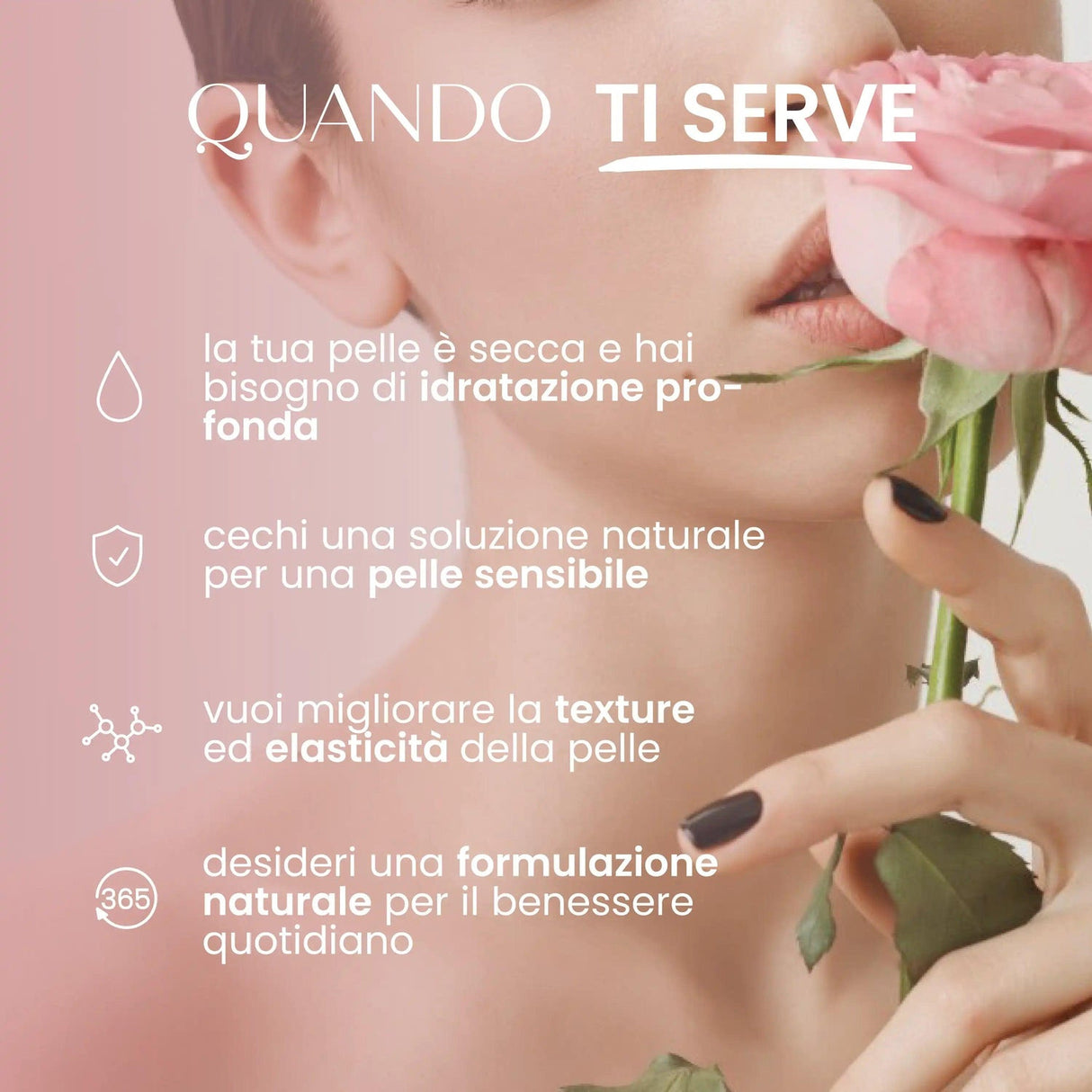 Crema viso solida idratante acido ialuronico SENSO NATURALE