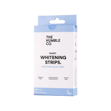 trattamento sbiancante per denti con strisce delicate all'aloe The Humble